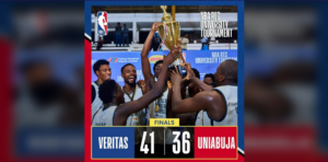 Veritas lifting the trophy